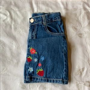 Gymboree jeans - strawberry embroidery